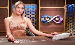 Infinite Blackjack live game by Evolution on AK BET Nigeria